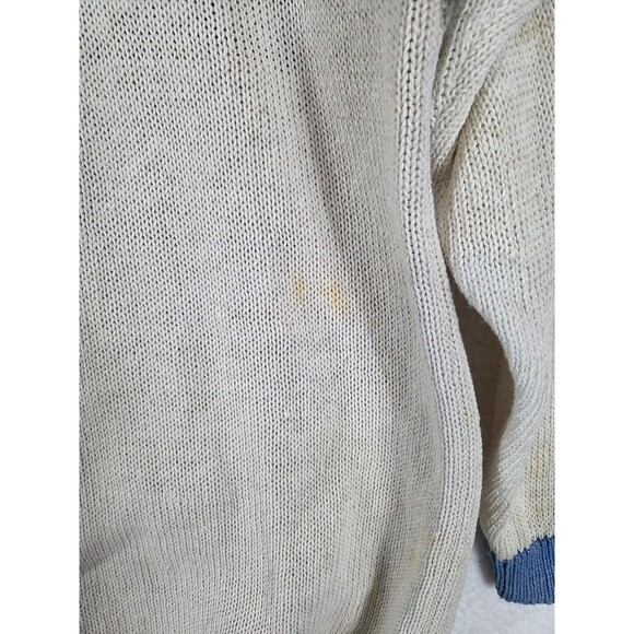 Vtg 80s Bonnie Boerer Sweater Womens L Art Graphic Mock Neck Knit Novelty - Picture 12 of 13